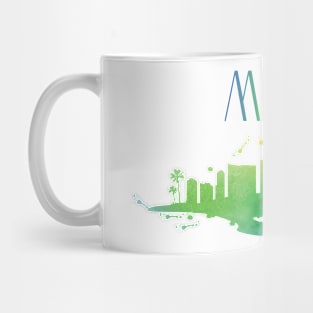 Miami Watercolor Skyline Mug